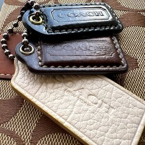 Authentic Coach leather hang tags: Set of 3